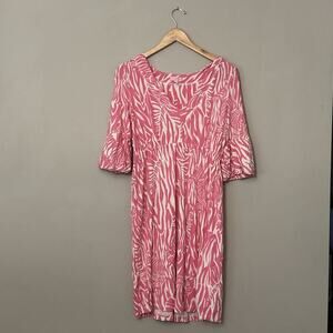 Lilly Pulitzer Dress Womens Adult Small Pink Zebra Stretch Casual Preppy